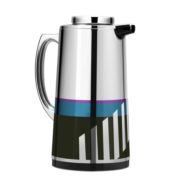 Royalford RF7948 1.6L Silver Vacuum Flask - Stainless Steel Keeping Hot/Cold Long Hour Heat/Cold Retention, Multi-Walled, Hot Water, Tea, Beverage | Ideal for Social Occasion & Outings | 1 Year Warranty Silver/Black