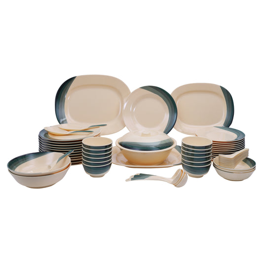 Royalford M/W 64Pcs Melamine Dinner Set 1X2, Rf8103 - Assorted Color