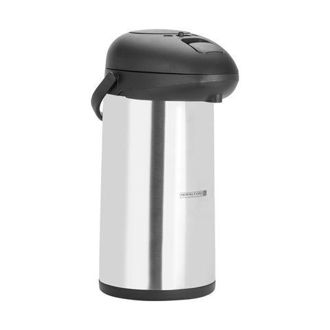 3L Airpot Flask With Double Vacuum Insulation 14 Hours Hot & 20 Hours Cold Silver/Black