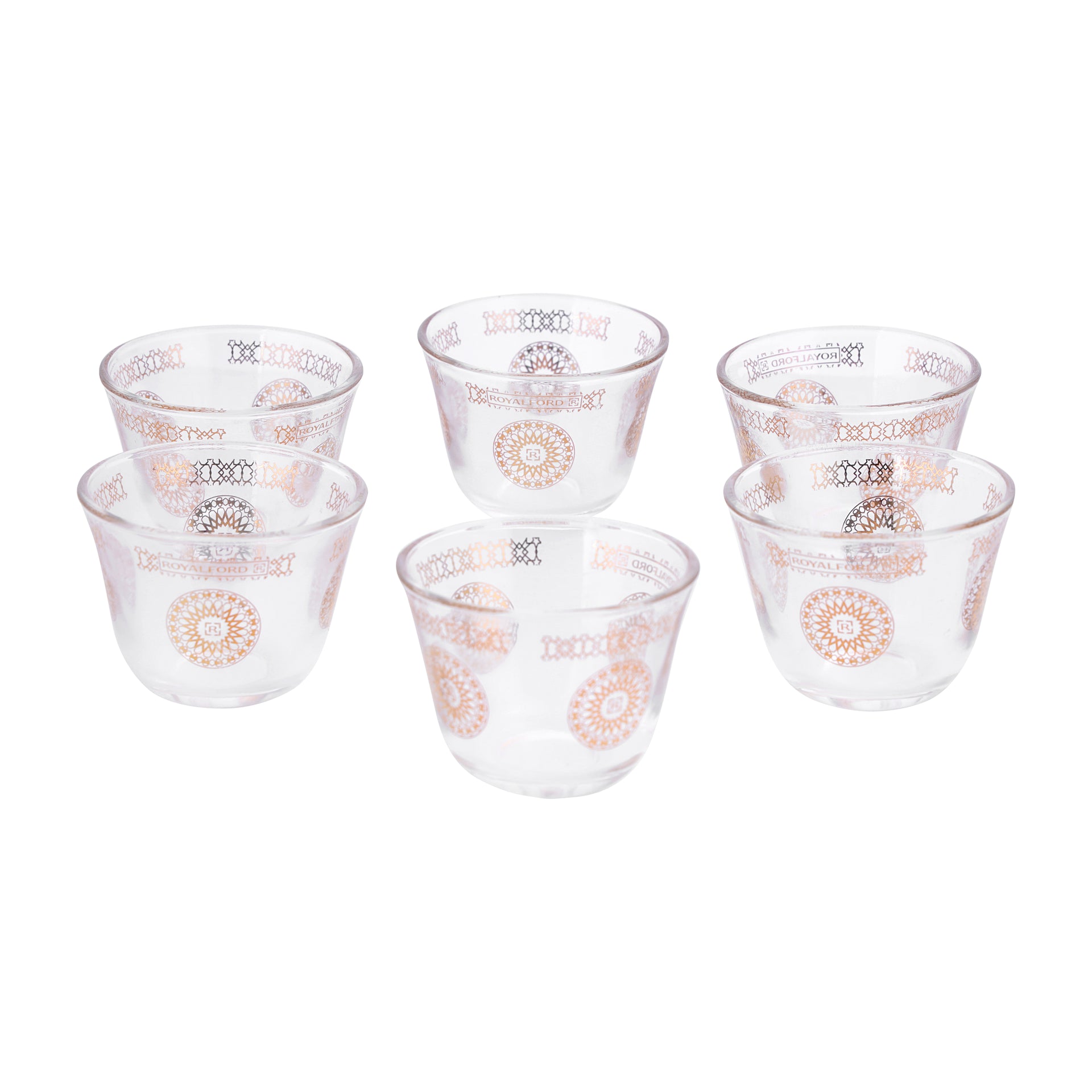 6-Piece Laya Cawa Cup Set Clear/Gold