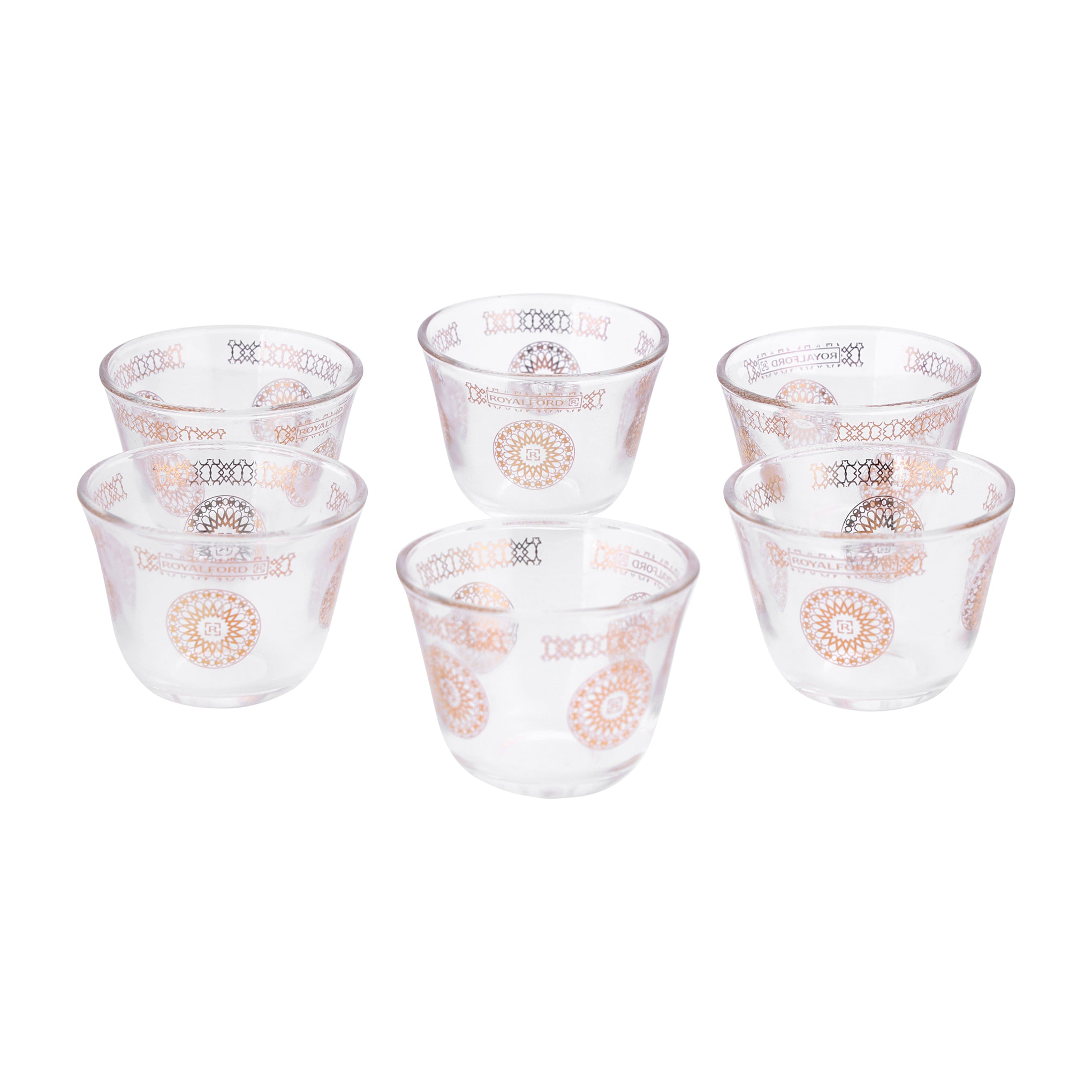 6-Piece Laya Cawa Cup Set Clear/Gold
