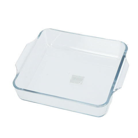 Borosilicate Square Glass Baking Tray Clear 1.5Liters