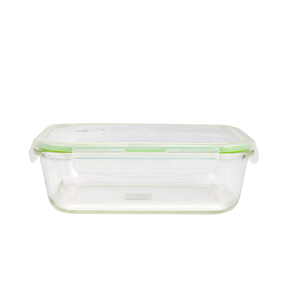BRS Rectangle Glass Airtight Container Multicolour - Assorted Colour 370ml