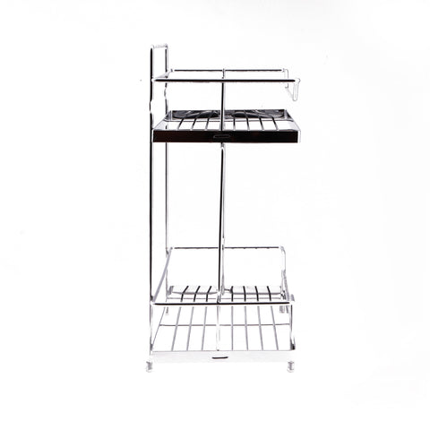 2 Layer Kitchen Rack Silver