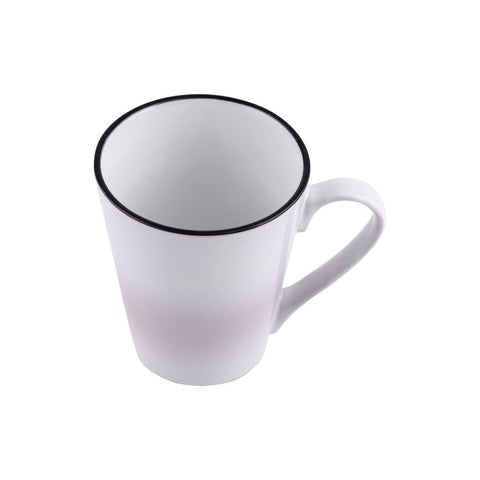 Stoneware Coffee Mug White/Light Purple