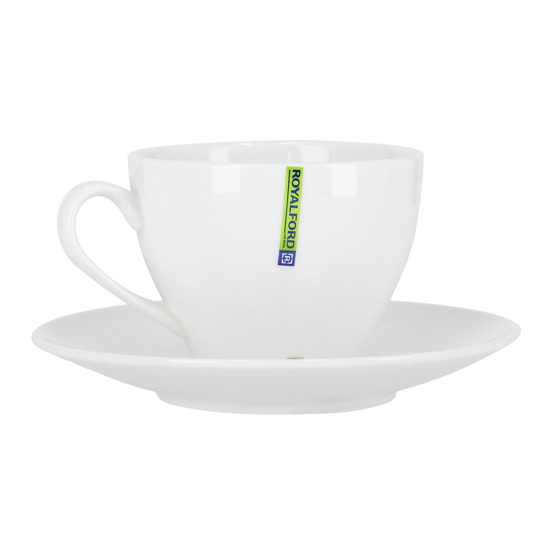 750Ml Magnesia Porcelain Cup And Saucer White 750ml