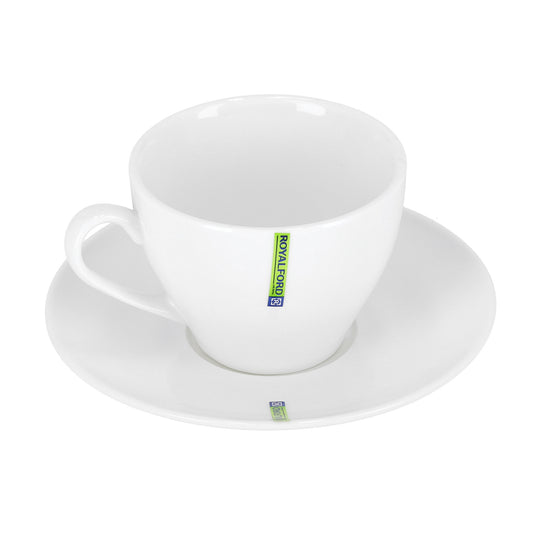 750Ml Magnesia Porcelain Cup And Saucer White 750ml