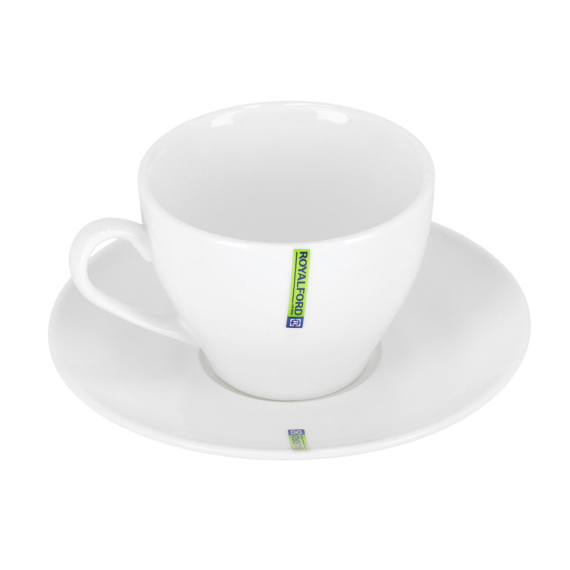 750Ml Magnesia Porcelain Cup And Saucer White 750ml