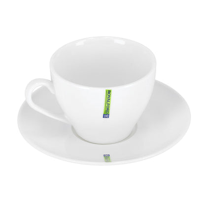 2PCS Porcelain Cup & Saucer Set RF9258 – White | Elegant Tea Coffee Set with Minimalist Design