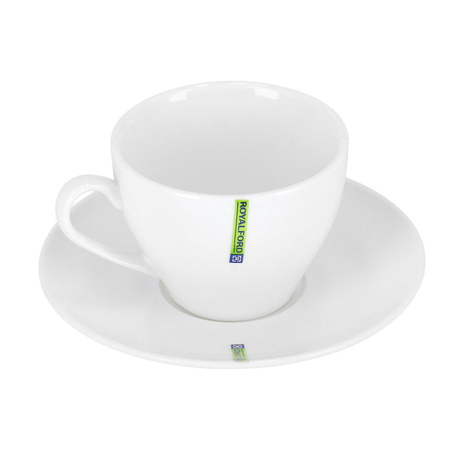 2PCS Porcelain Cup & Saucer Set RF9258 – White | Elegant Tea Coffee Set with Minimalist Design