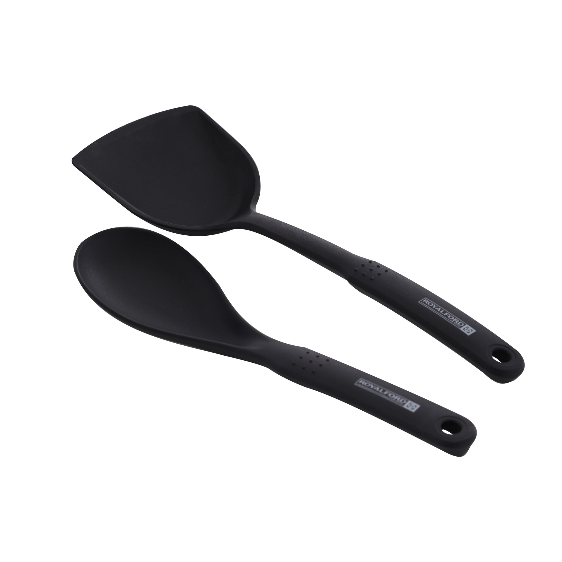 12PCS Stainless Steel Cookware Set, Ergonomic Grip, Induction Safe Casserole/Saucepan Pots with Lid, and Nylon Slotted Turner -Riveted Handles, Chrome Finish Stainless Steel Body Stainless Steel 26x12.8cm