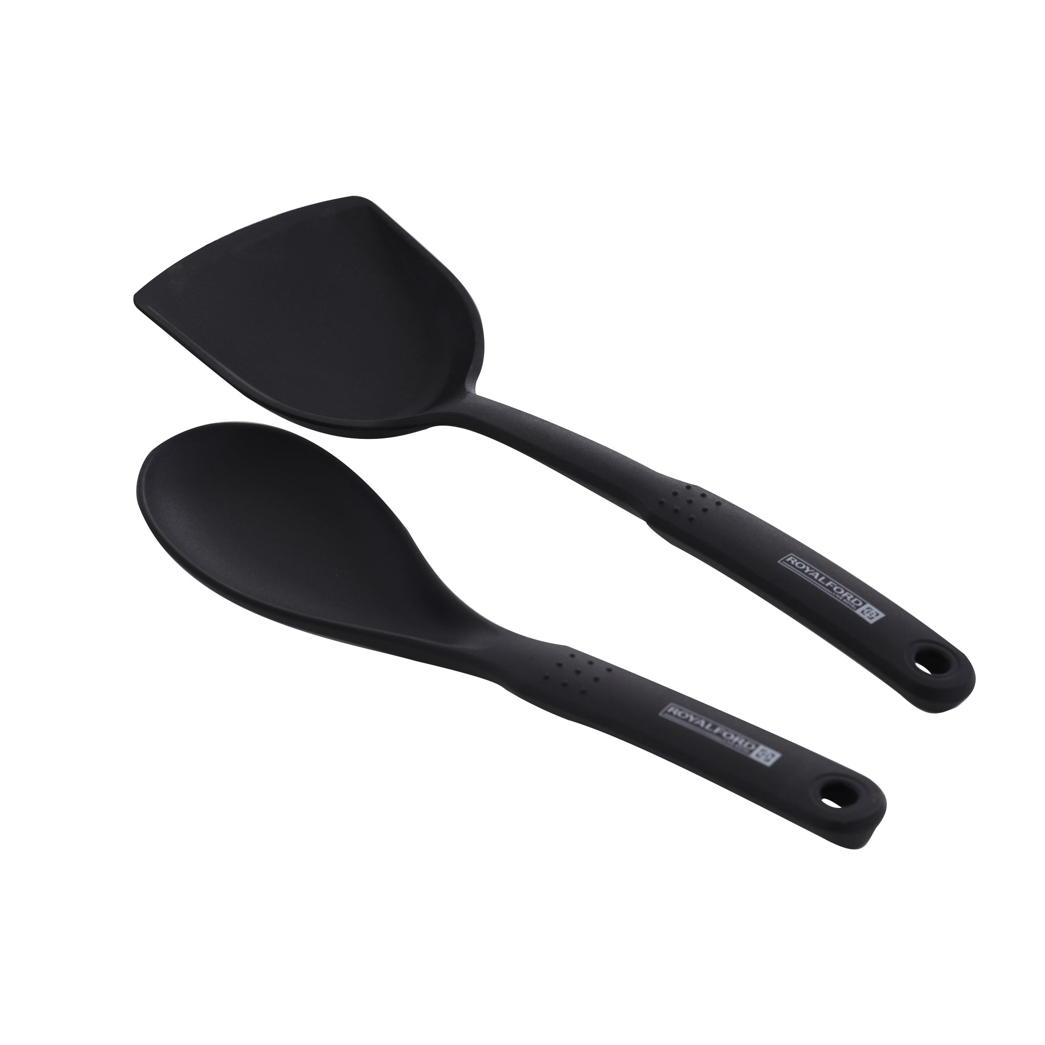12PCS Stainless Steel Cookware Set, Ergonomic Grip, Induction Safe Casserole/Saucepan Pots with Lid, and Nylon Slotted Turner -Riveted Handles, Chrome Finish Stainless Steel Body Stainless Steel 26x12.8cm