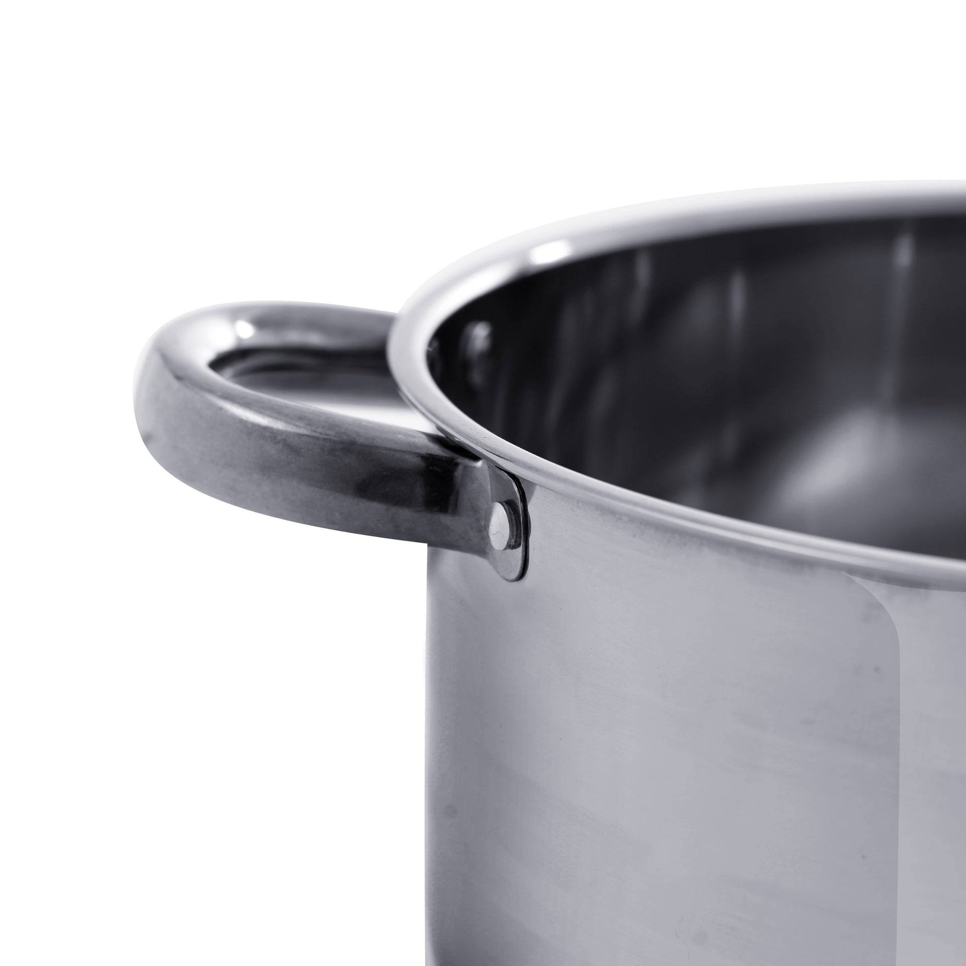 12PCS Stainless Steel Cookware Set, Ergonomic Grip, Induction Safe Casserole/Saucepan Pots with Lid, and Nylon Slotted Turner -Riveted Handles, Chrome Finish Stainless Steel Body Stainless Steel 26x12.8cm