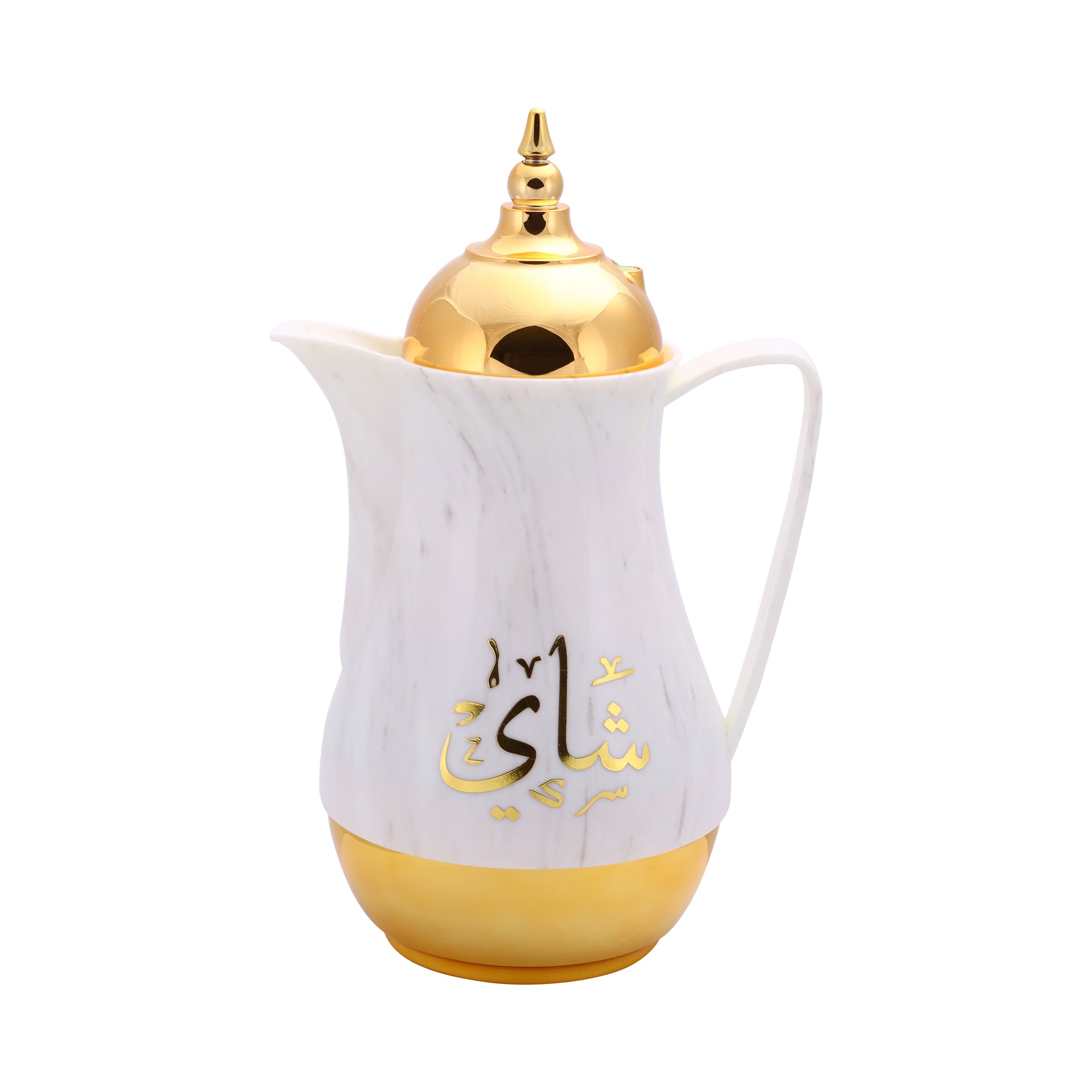 Royalford Double Wall 1 L+1 L 2 Pieces Marble Tea & Cawa Set | RF9413 Multicolour