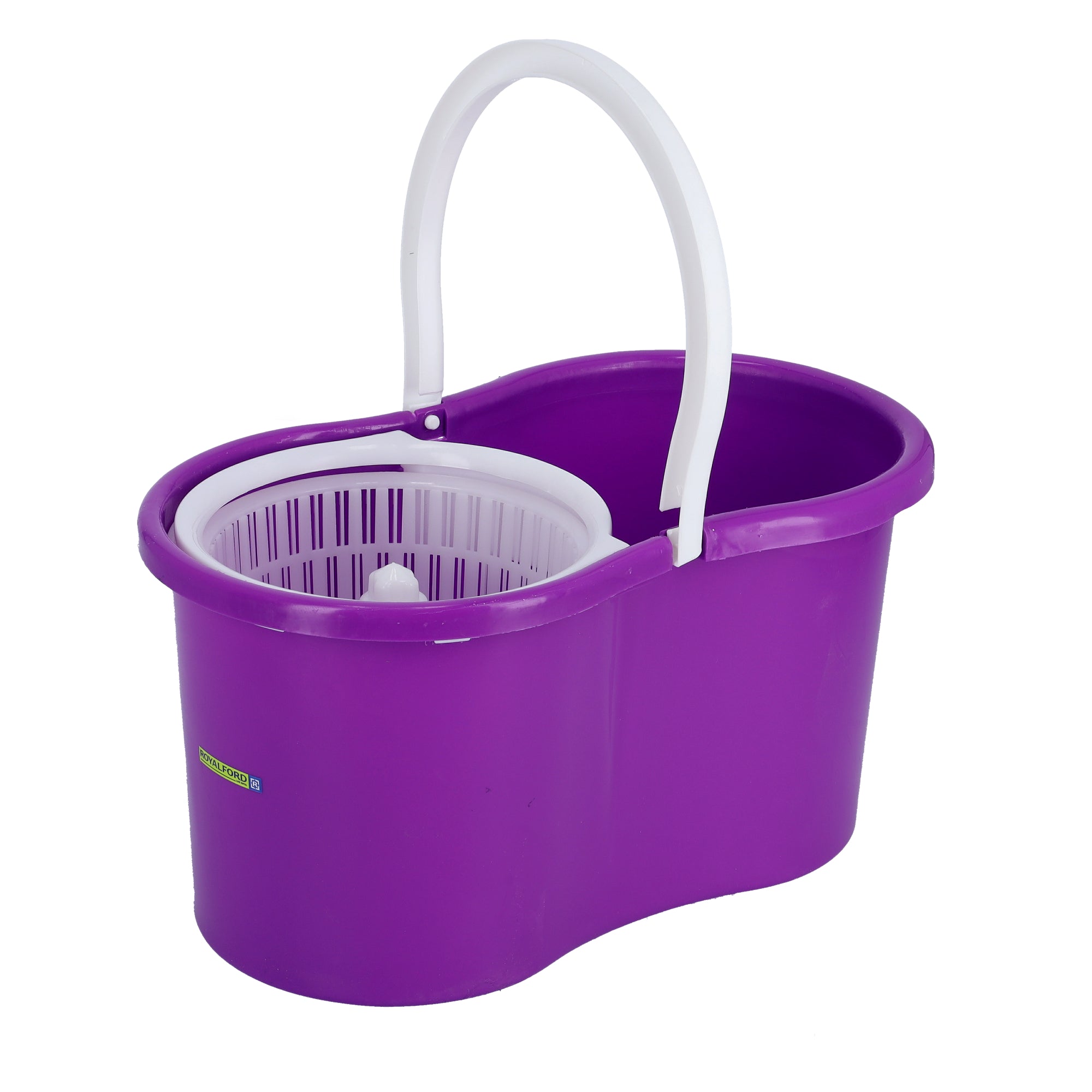 Royalford 360 Degree Easy Spin Mop and Bucket Set Red