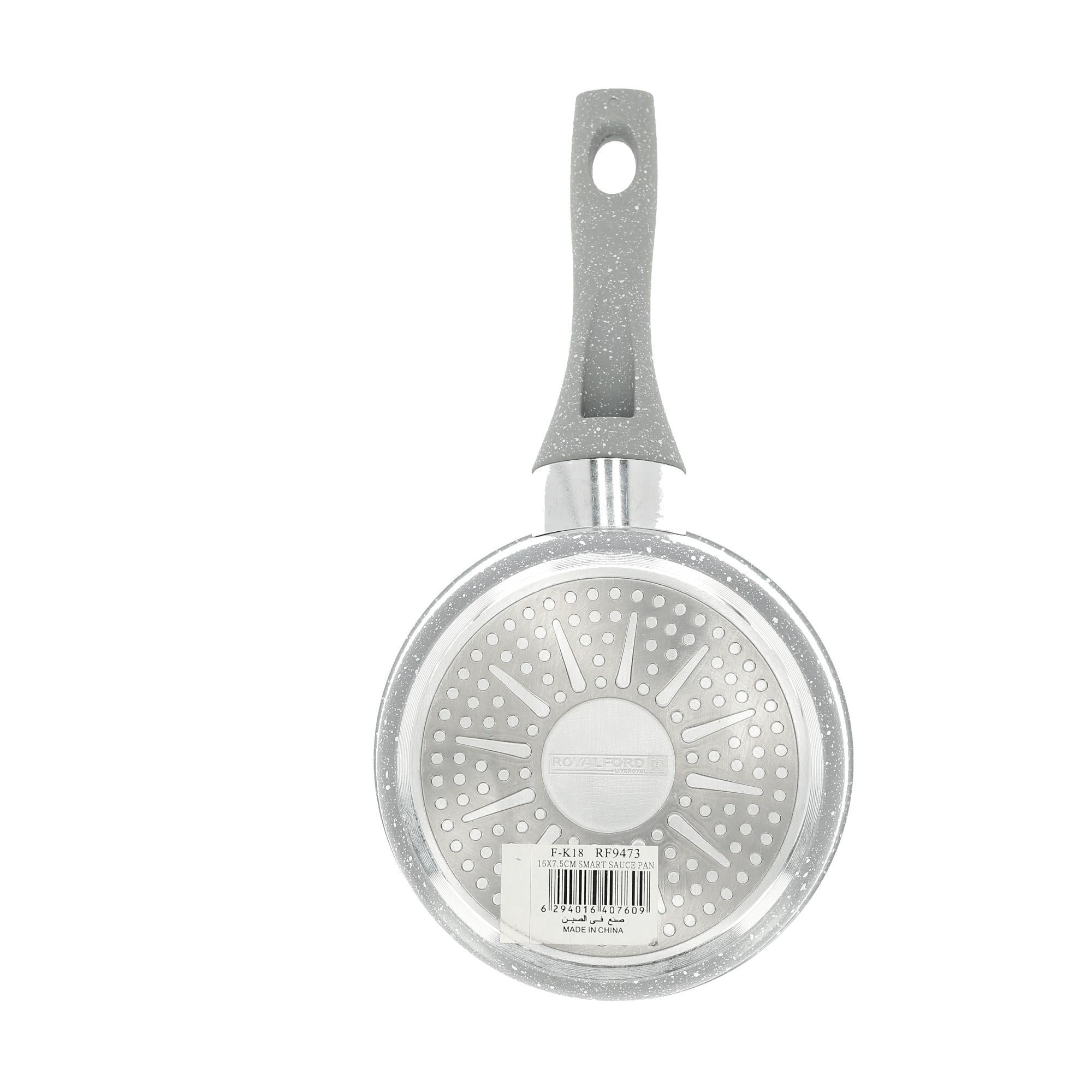Marble Coated Saucepan Grey
