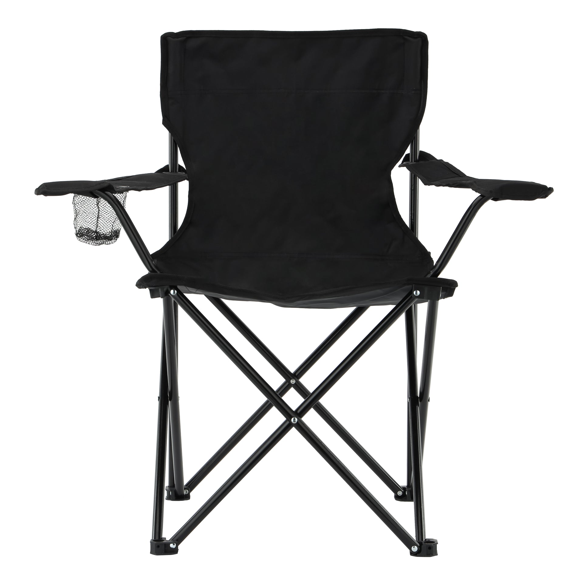 Royalford Camping Chair with Carrying Bag Foldable  Compact Folding Camping Chair, Heavy Duty Frame | Cup Holder, Storage Pocket | Shoulder Travel Bag, Outdoor, Beach with 265 lbs Capacit