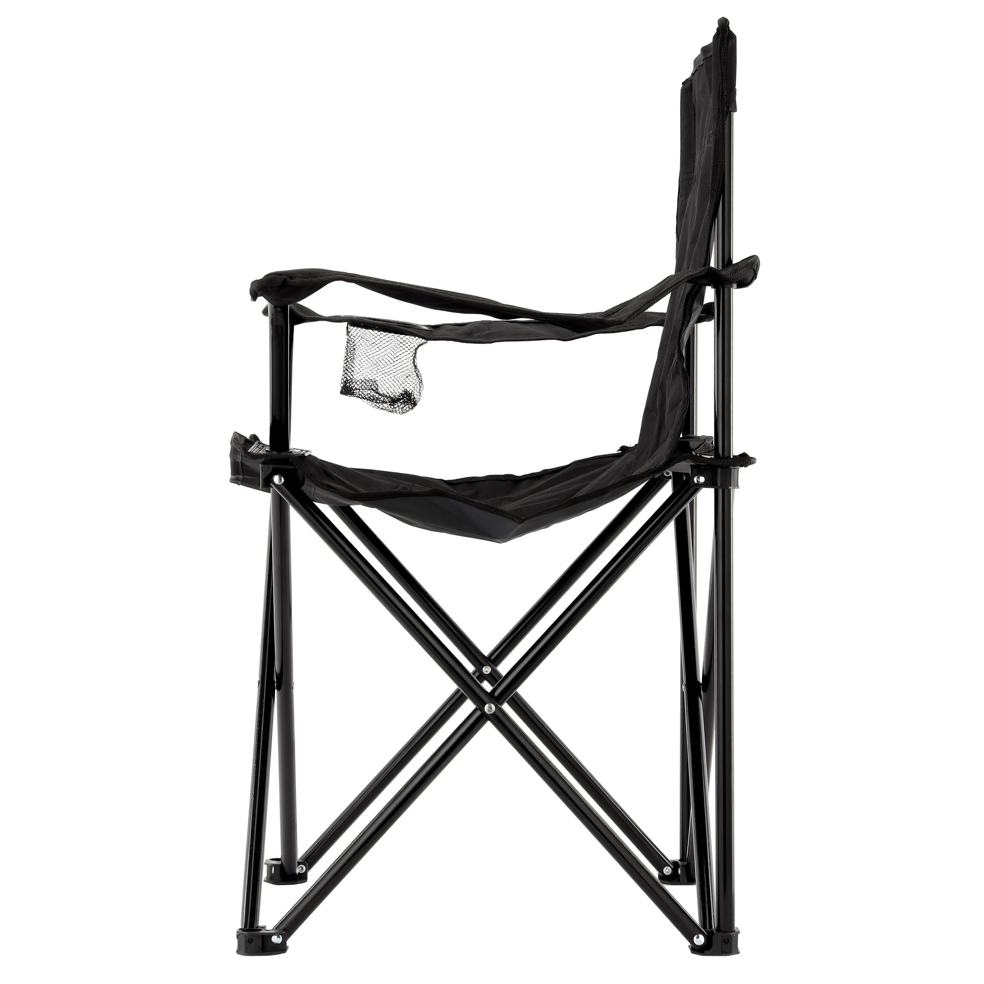Royalford Camping Chair with Carrying Bag Foldable  Compact Folding Camping Chair, Heavy Duty Frame | Cup Holder, Storage Pocket | Shoulder Travel Bag, Outdoor, Beach with 265 lbs Capacit