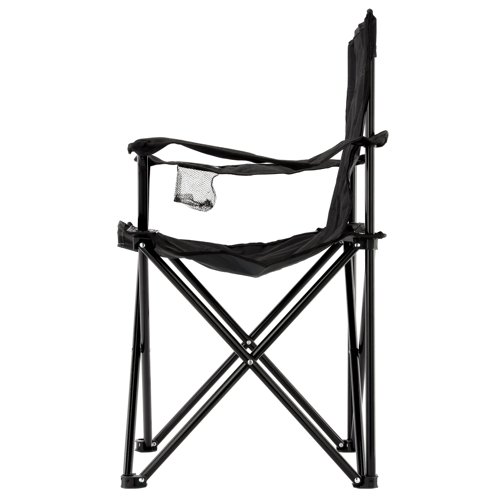 Royalford Camping Chair with Carrying Bag Foldable  Compact Folding Camping Chair, Heavy Duty Frame | Cup Holder, Storage Pocket | Shoulder Travel Bag, Outdoor, Beach with 265 lbs Capacit