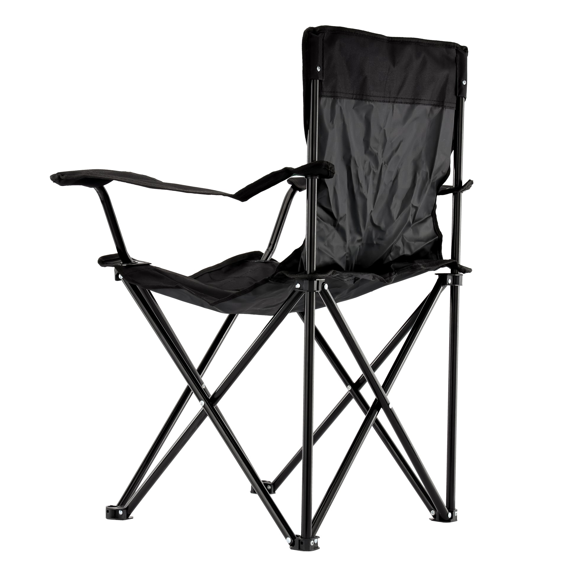 Royalford Camping Chair with Carrying Bag Foldable  Compact Folding Camping Chair, Heavy Duty Frame | Cup Holder, Storage Pocket | Shoulder Travel Bag, Outdoor, Beach with 265 lbs Capacit