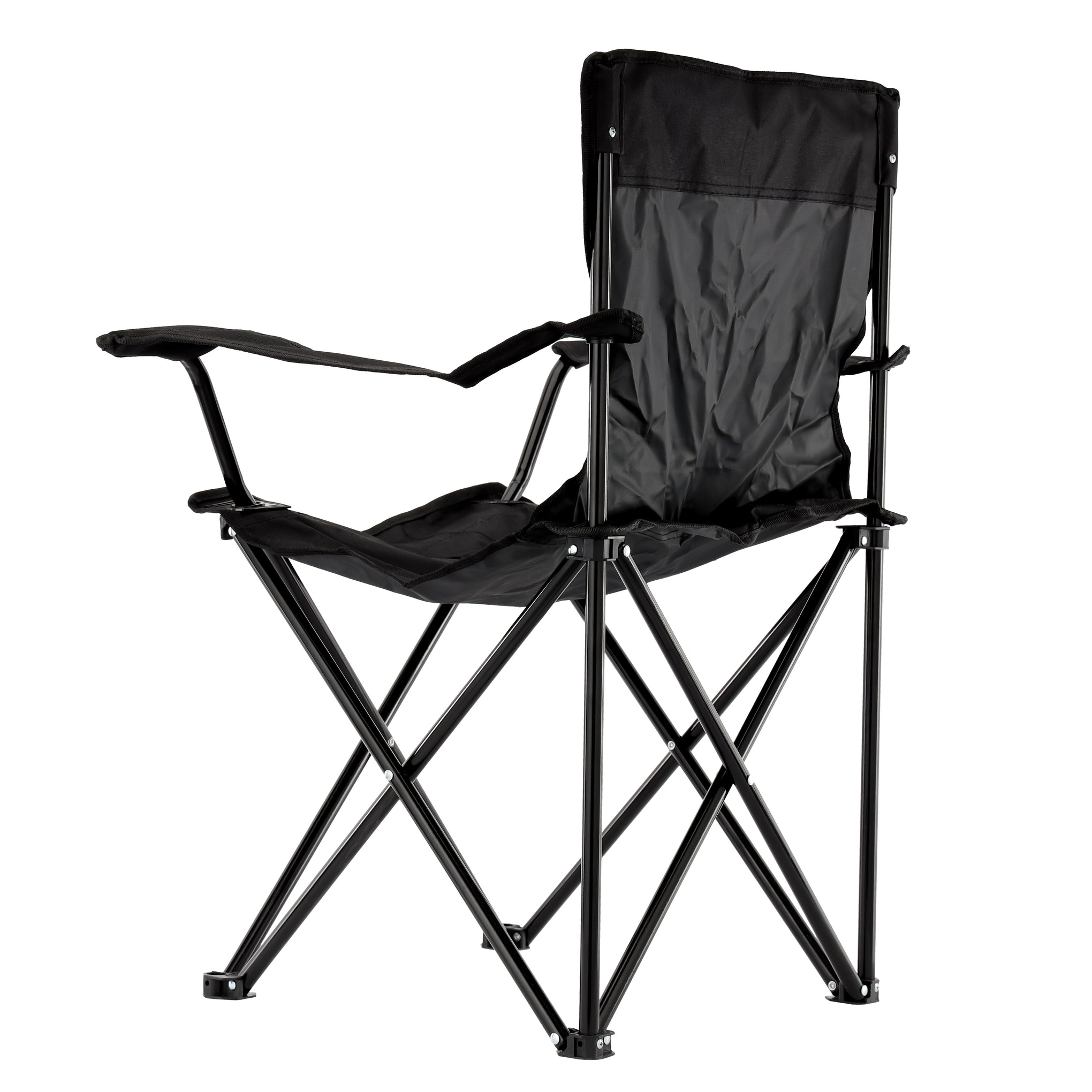 Royalford Camping Chair with Carrying Bag Foldable  Compact Folding Camping Chair, Heavy Duty Frame | Cup Holder, Storage Pocket | Shoulder Travel Bag, Outdoor, Beach with 265 lbs Capacit