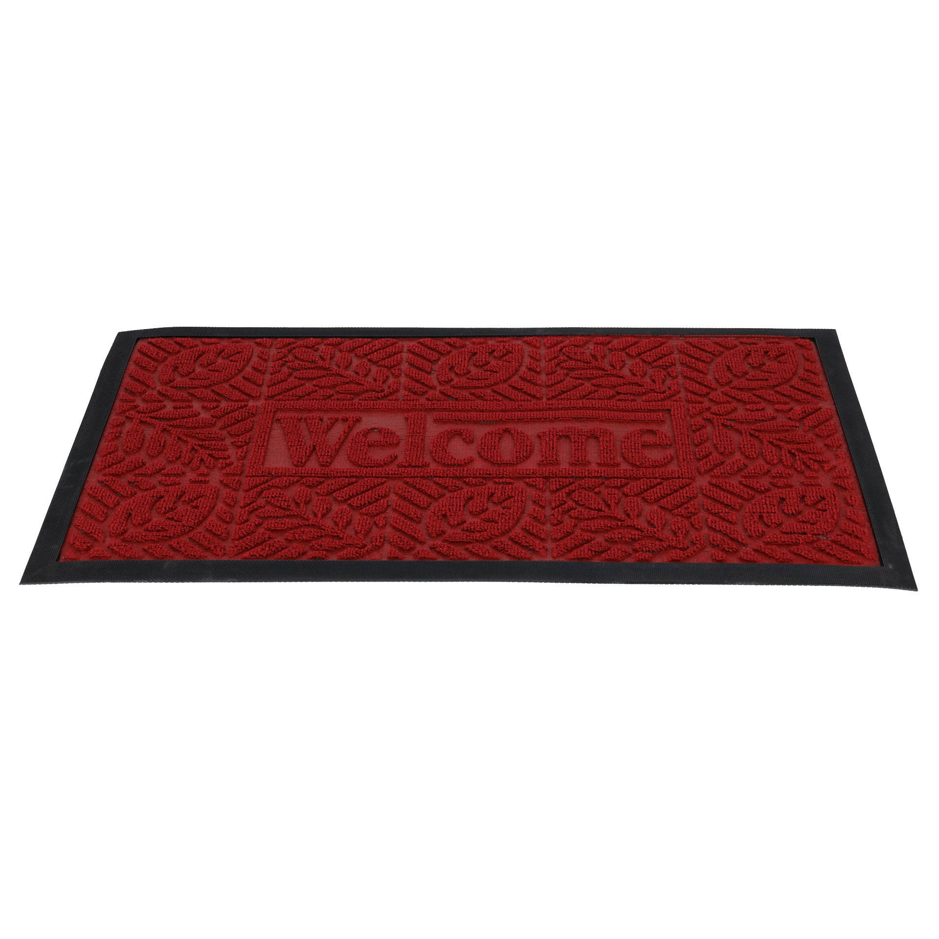 Rectangle Door Mat Red/Black