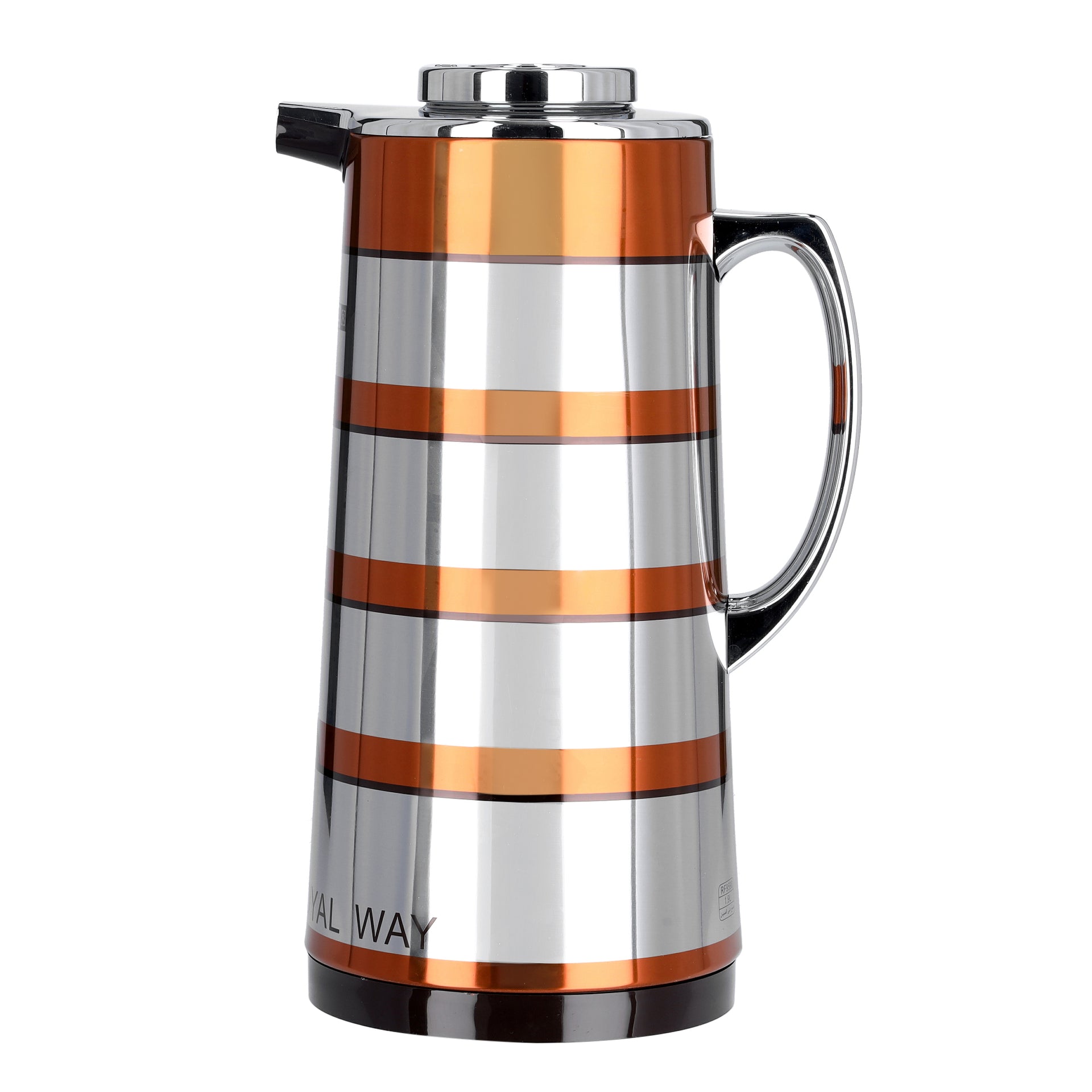 Double Wall Vacuum Flask Silver/Orange