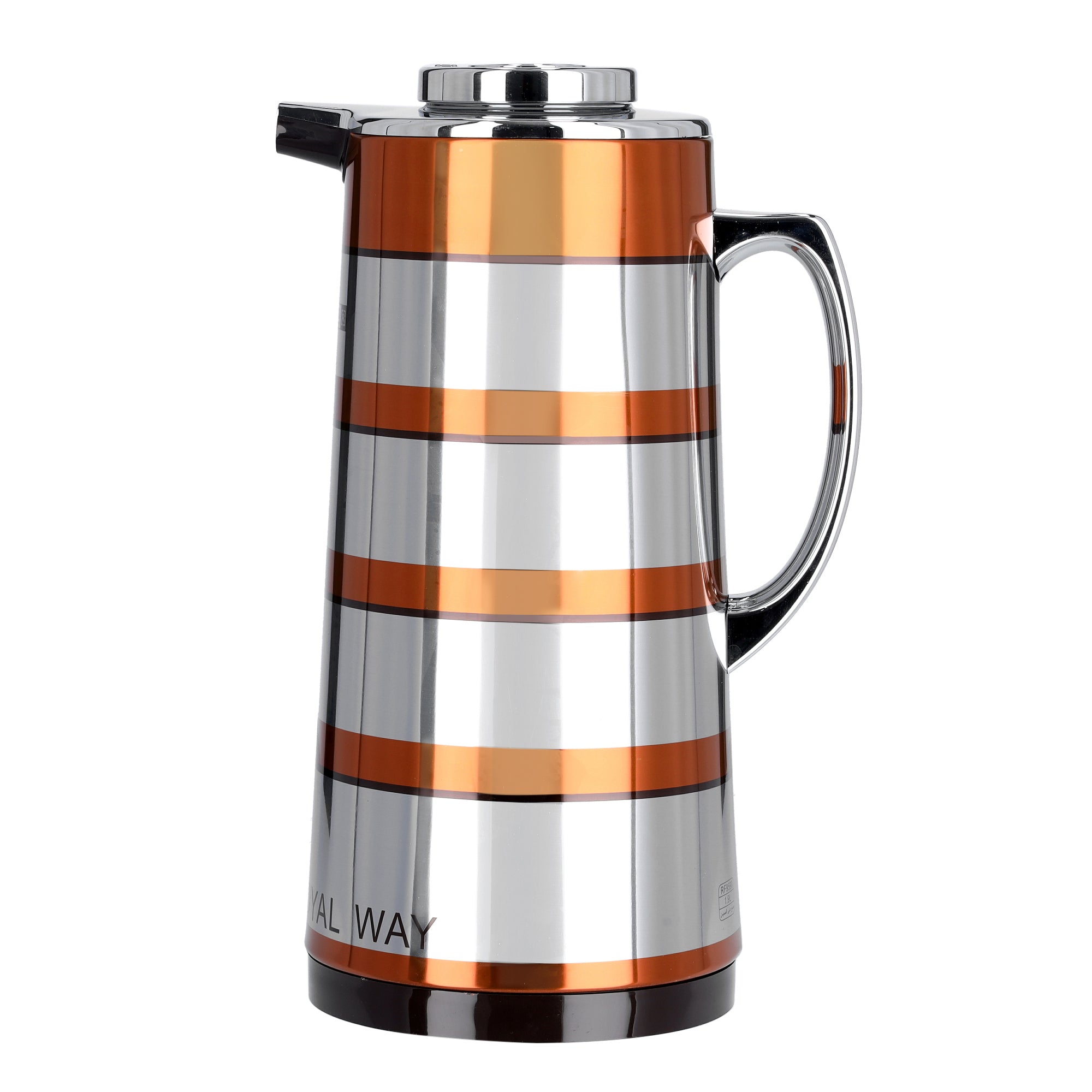 Double Wall Vacuum Flask Silver/Orange