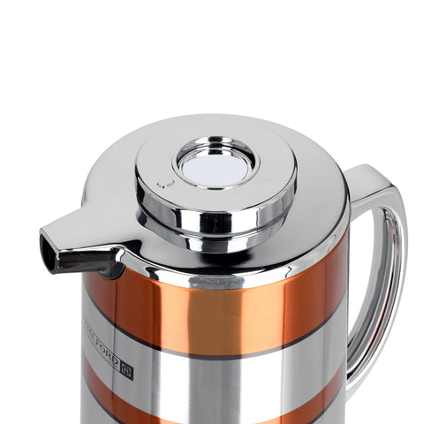 Double Wall Vacuum Flask Silver/Orange