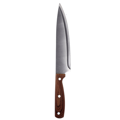 Sharp Design Chef Knife Silver/Brown 8inch