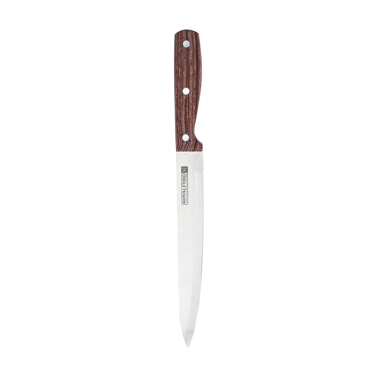 8" Slicer Knife with Wood-Finish Ergonomic Handle | Ultra Sharp Stainless Steel Kitchen Chef Knife | Multipurpose Cutting Knife for Meat, Vegetables & Bread