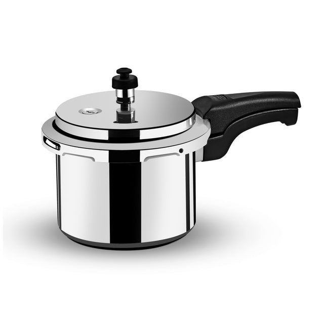 3L Aluminium Pressure Cooker Heavy Duty Induction Compaitable Uniform Heating Convenient To Use High Quality Aluminium Silver