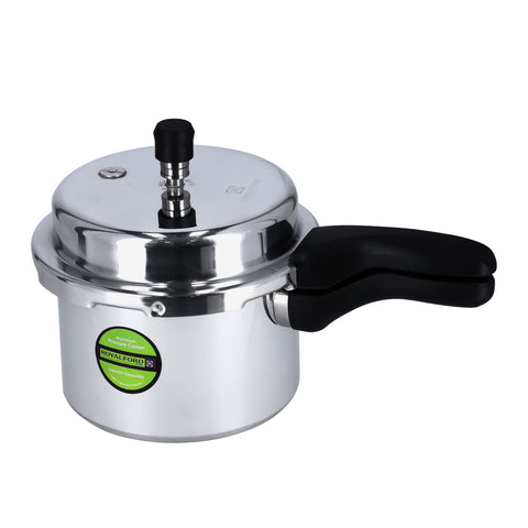 3L Aluminium Pressure Cooker Heavy Duty Induction Compaitable Uniform Heating Convenient To Use High Quality Aluminium Silver