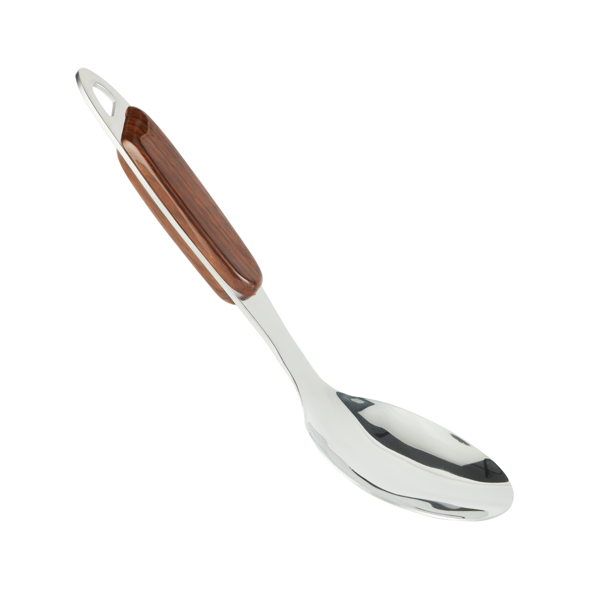 Stainless Steel Rice Spoon Wooden Finish