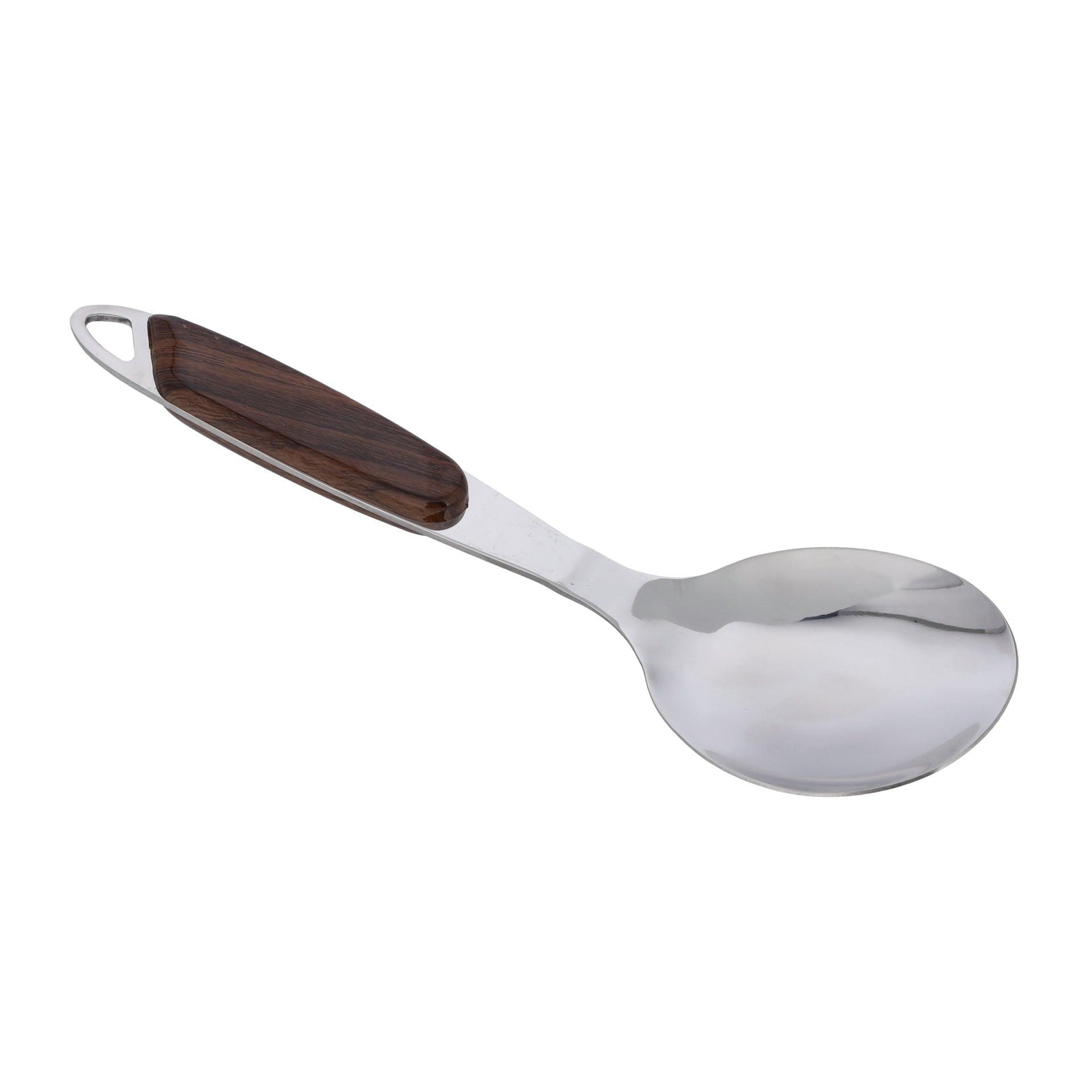 Stainless Steel Rice Spoon Wooden Finish