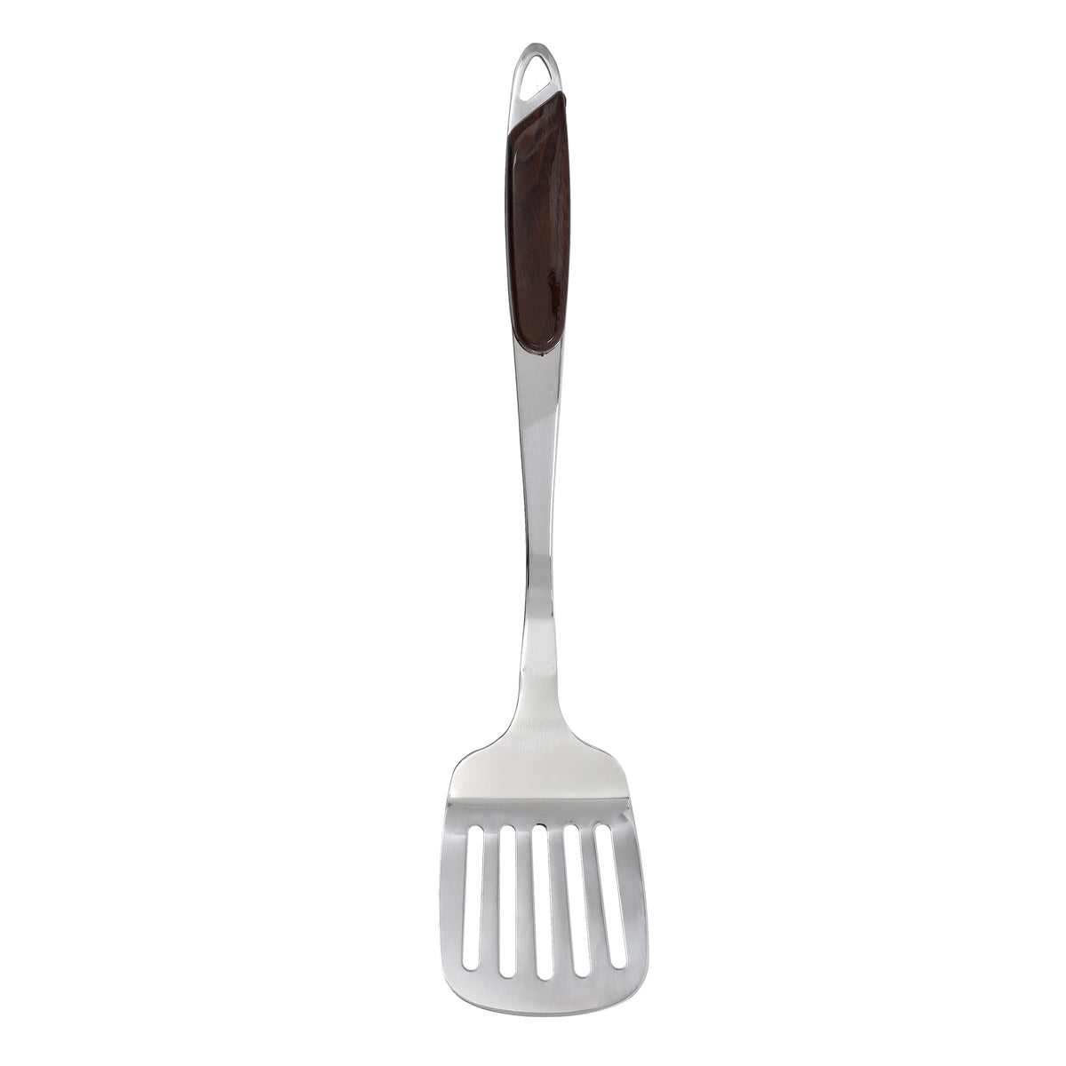 Stainless Steel Slotted Turner Silver/Brown 35.8x7.8cm