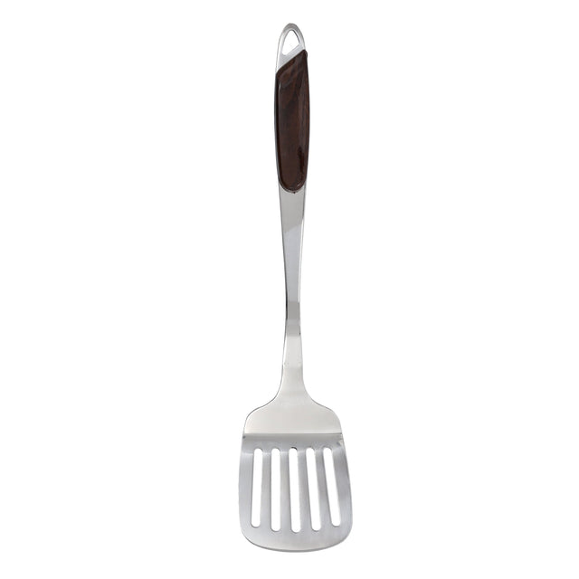 Stainless Steel Slotted Turner Silver/Brown 35.8x7.8cm