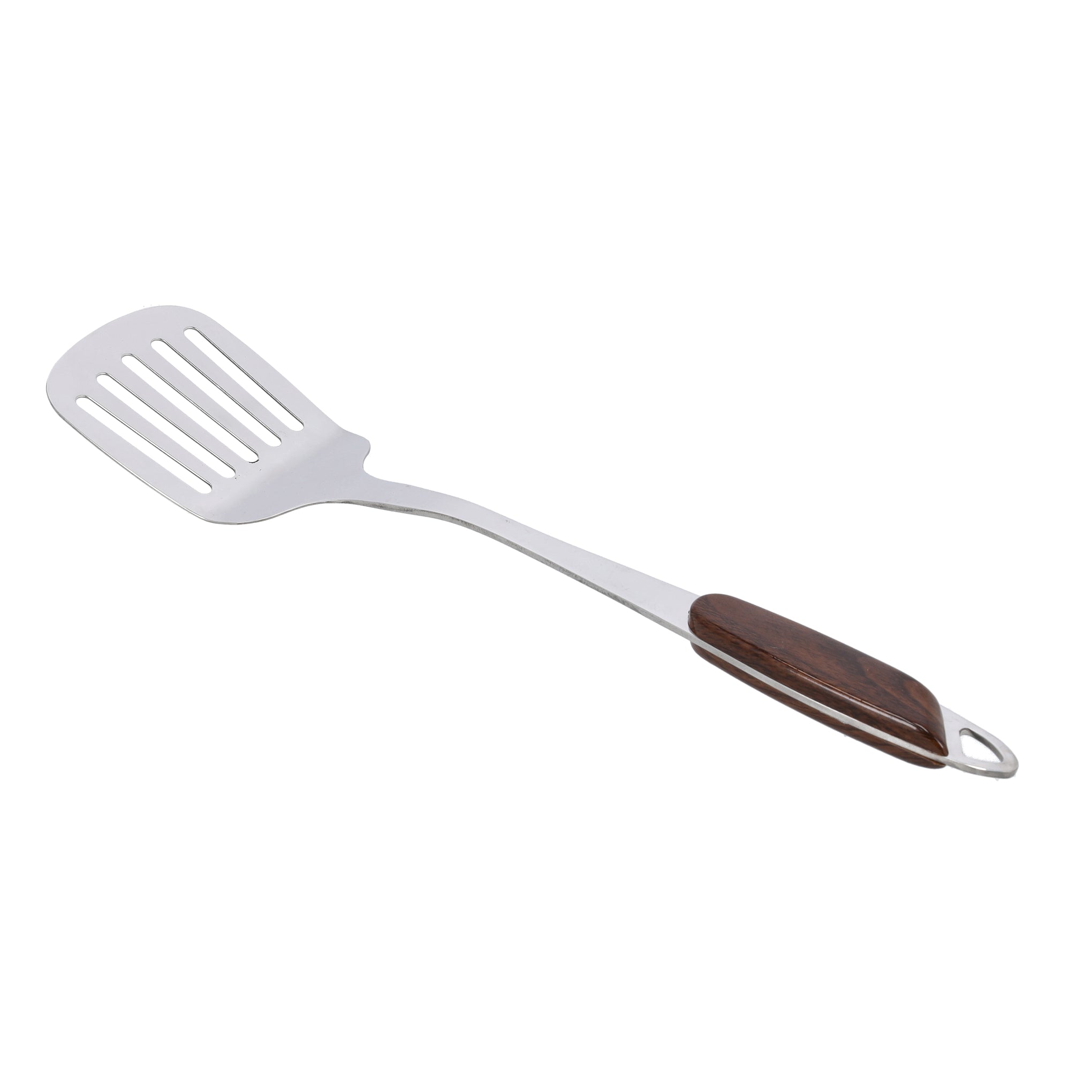 Stainless Steel Slotted Turner Silver/Brown 35.8x7.8cm