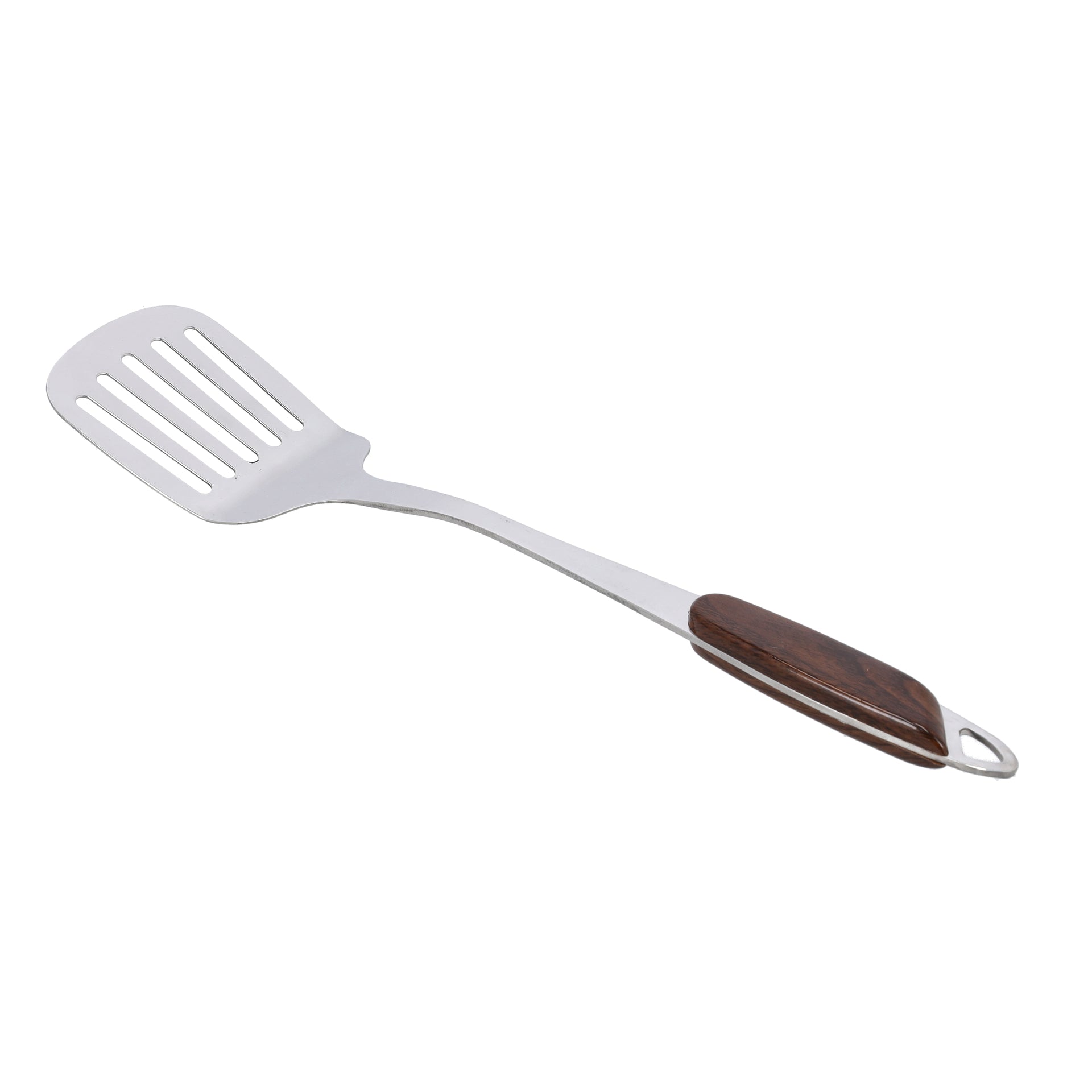 Stainless Steel Slotted Turner Silver/Brown 35.8x7.8cm