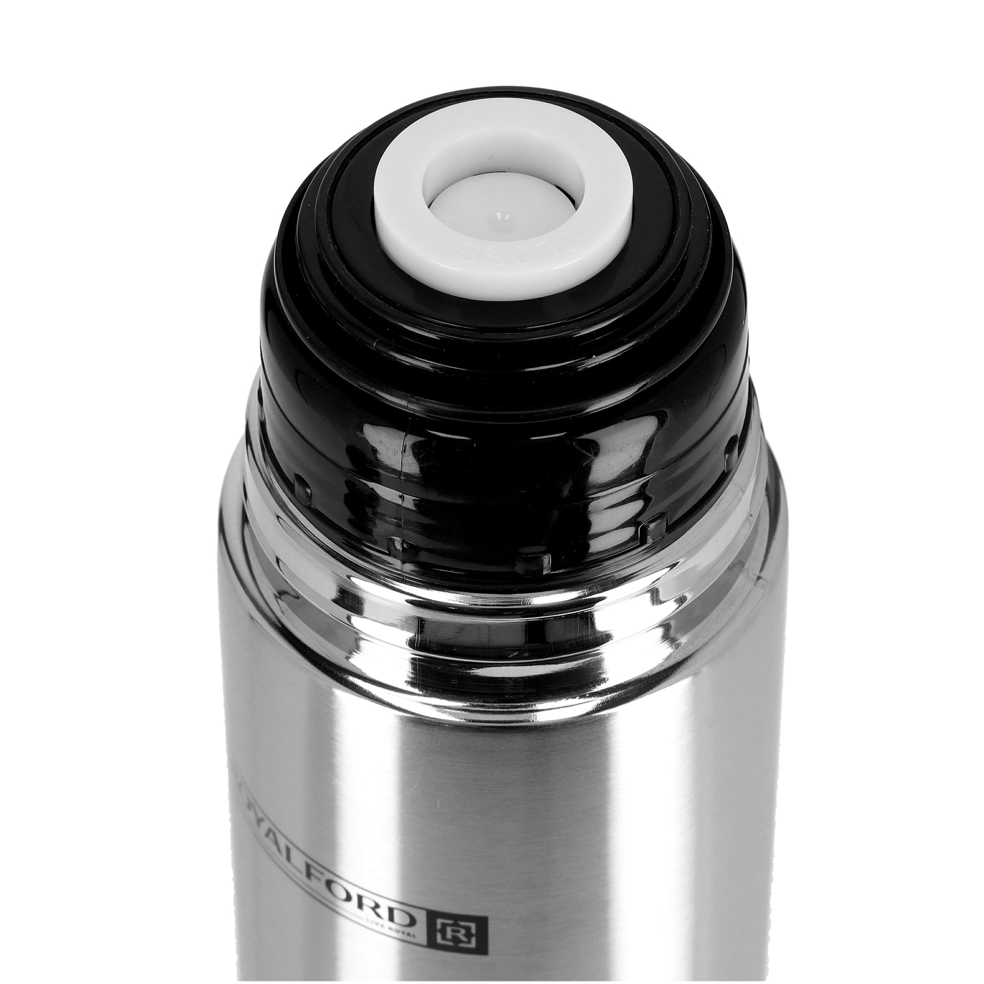 Stainless Steel Vacuum Bottle Silver/Black 1000ml