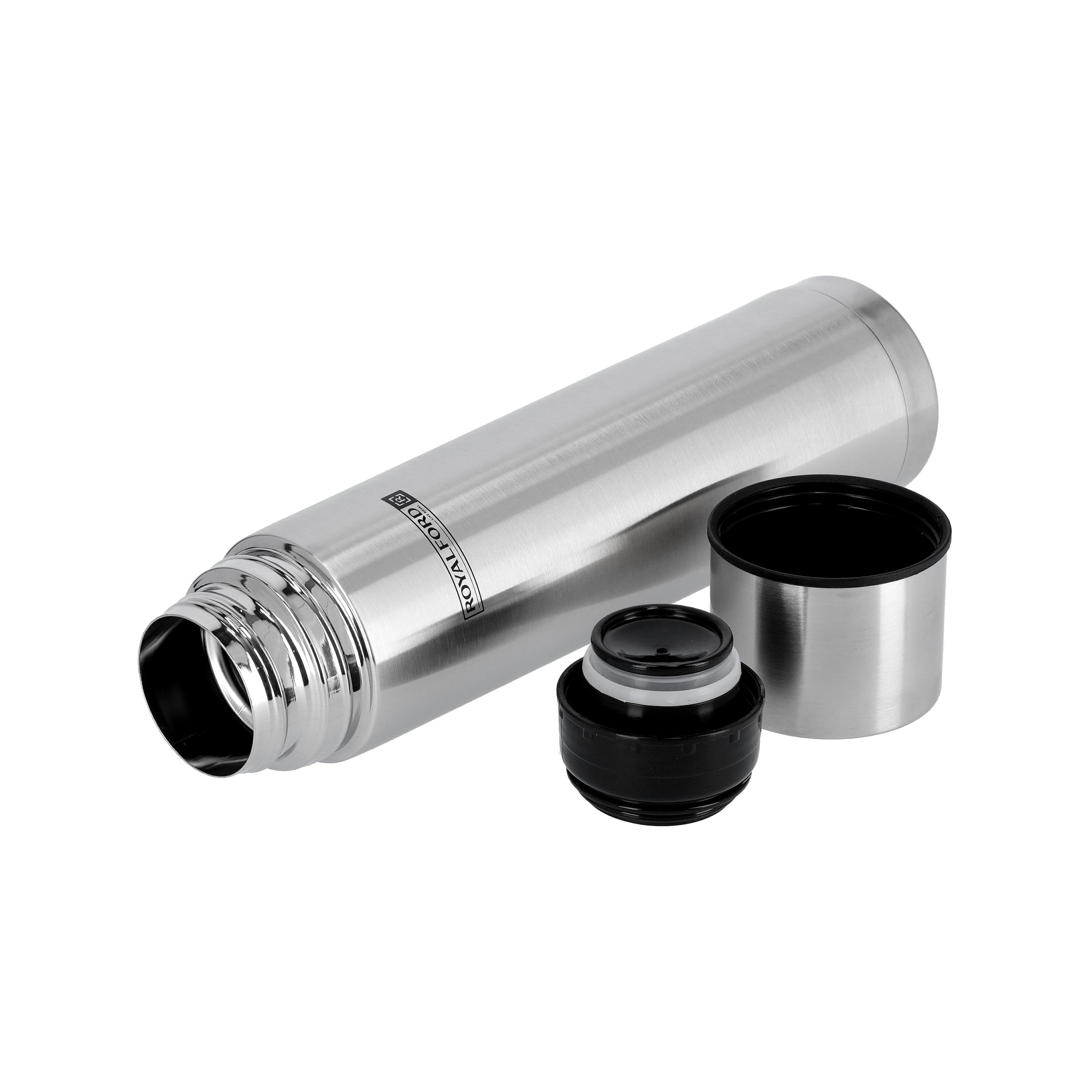 Stainless Steel Vacuum Bottle Silver/Black 1000ml