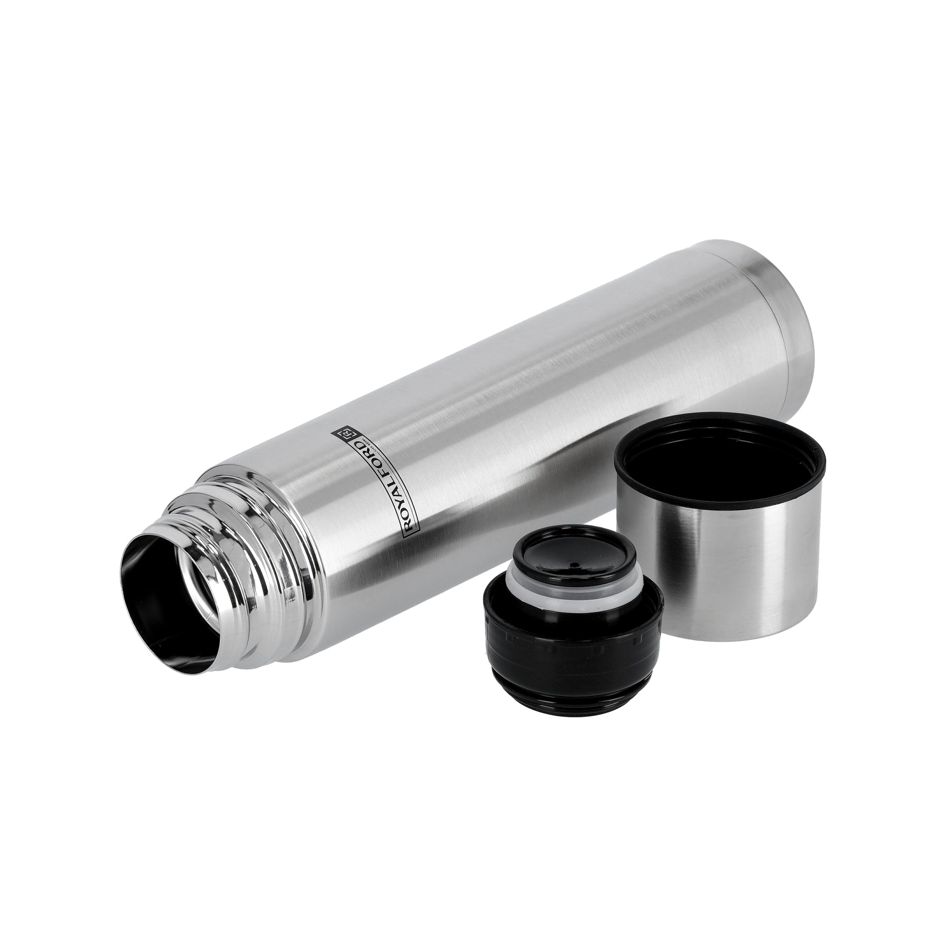 Stainless Steel Vacuum Bottle Silver/Black 1000ml