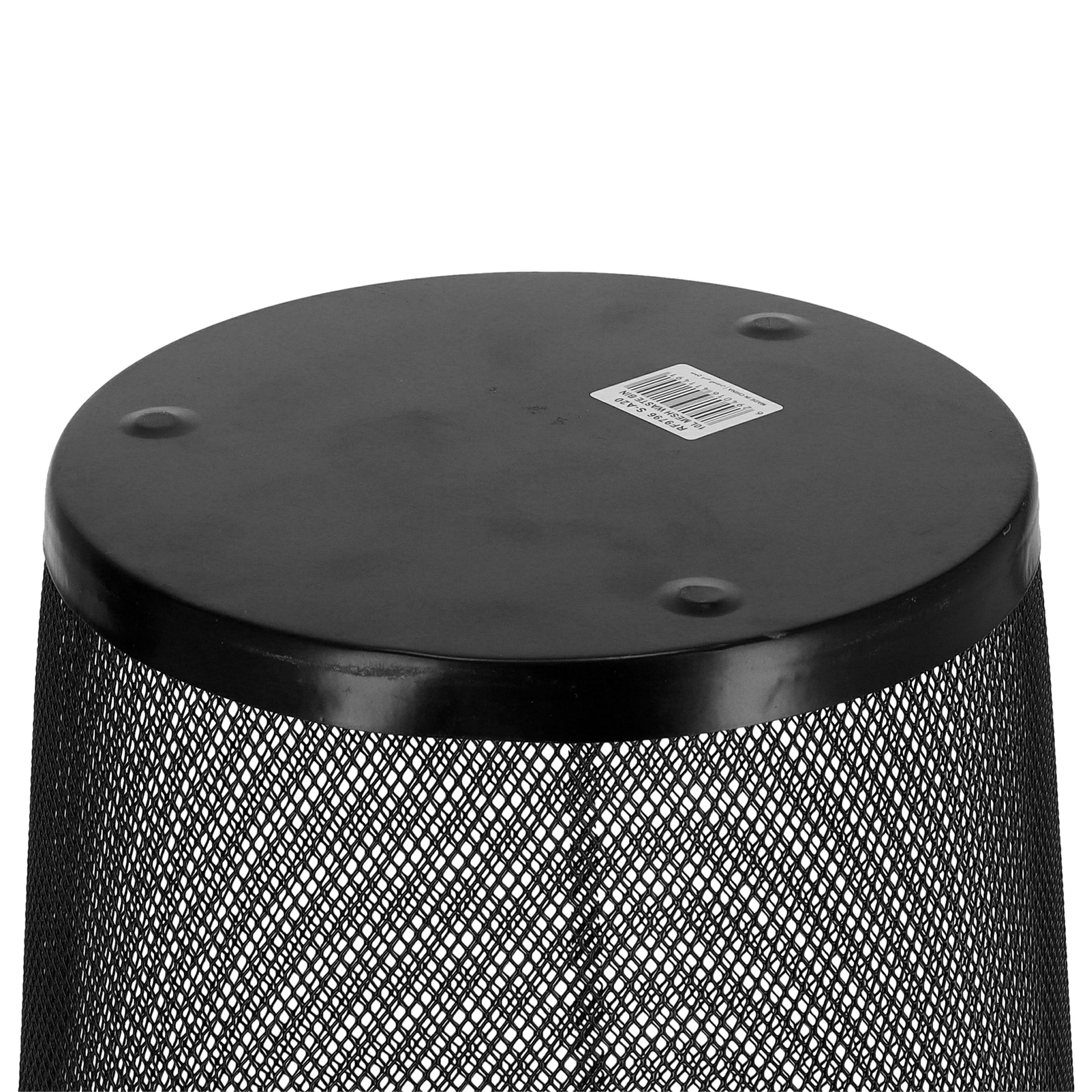10L Mesh Waste Bin 24X26Cm Black