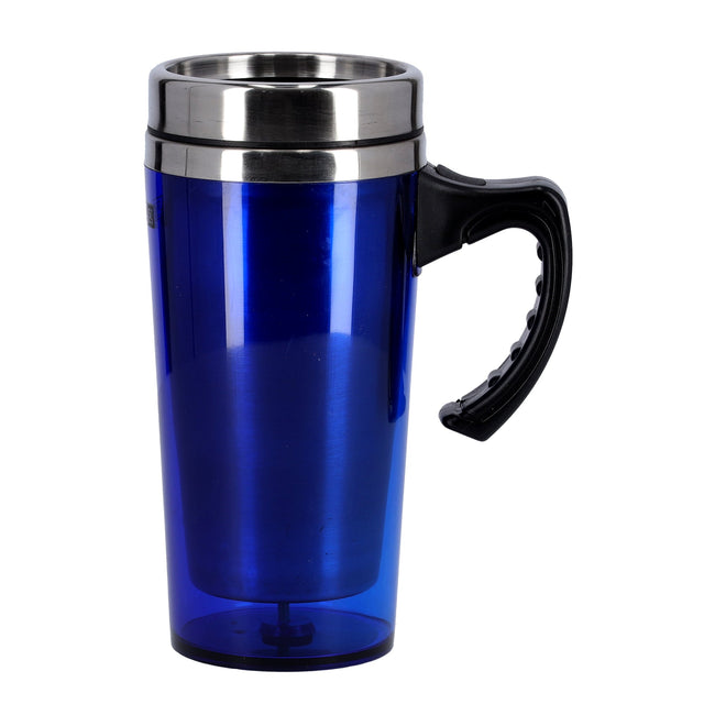 RF9816 480ML Double Wall Travel Mug | Stainless Steel Insulated Coffee Mug with Handle | BPA Free Leak-Resistant Mug for Hot & Cold Drinks | Portable Tea, Coffee & Water Cup | Blue