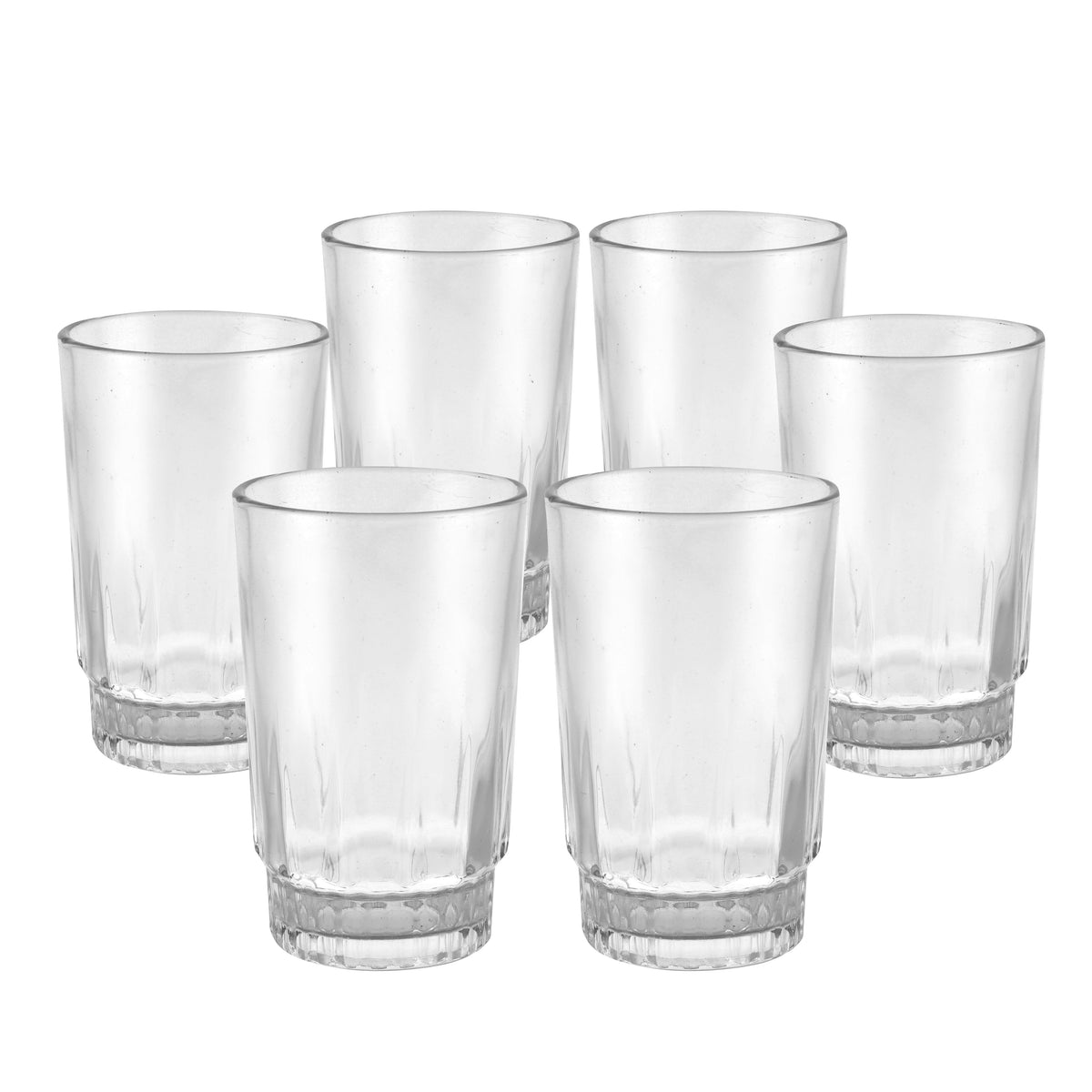 6PCS 240ML Glass Tumbler Set | Lead-Free Drinking Glasses, Dishwasher Safe Water Cups for Party, Picnic & Everyday Use