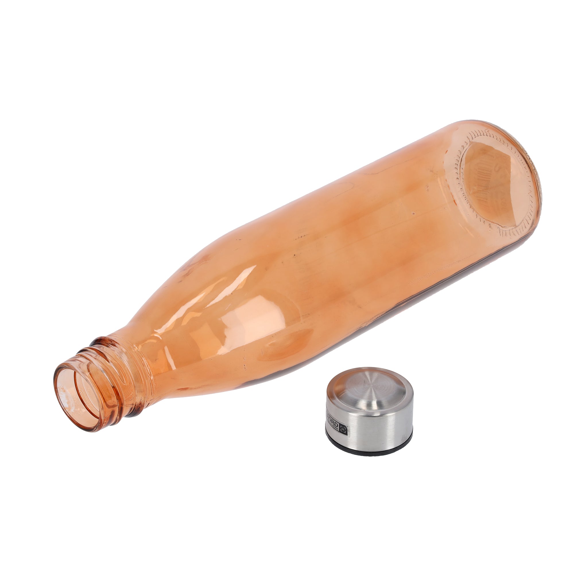 Glass Water Bottle With Painting Brown/Silver/Black