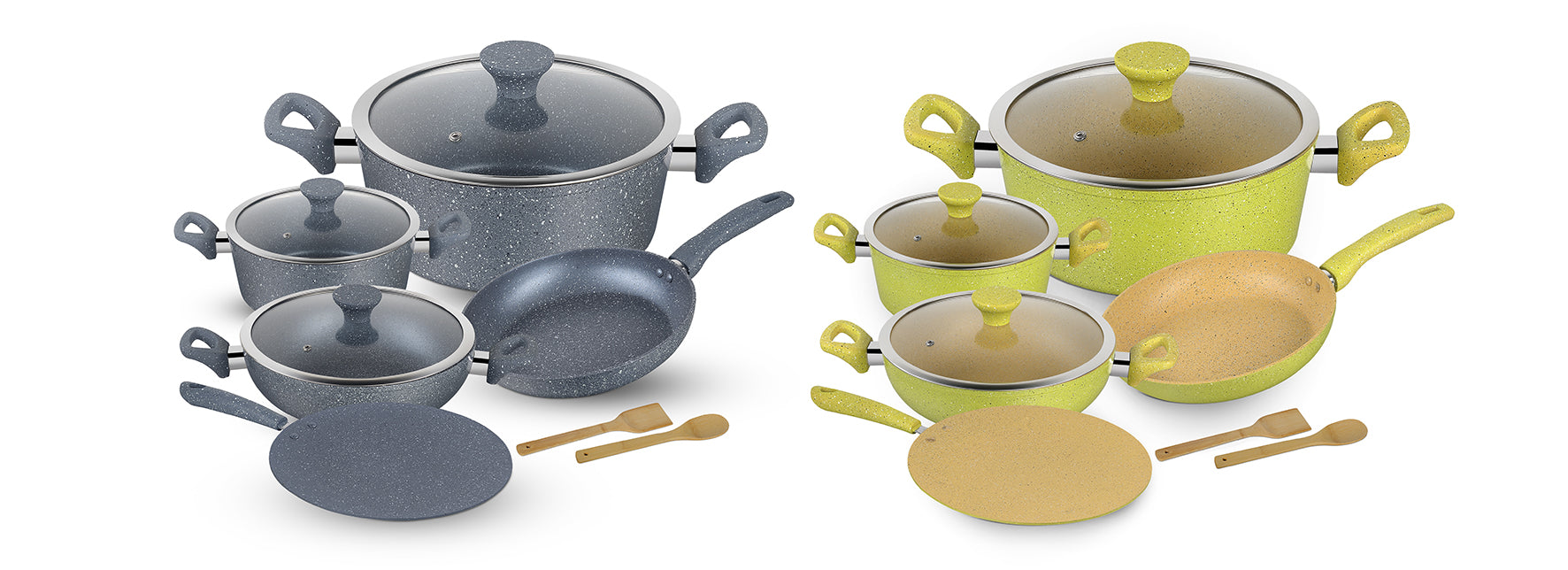 Royalford 10-Piece Aluminum Cookware Set Grey 28X11.7cm