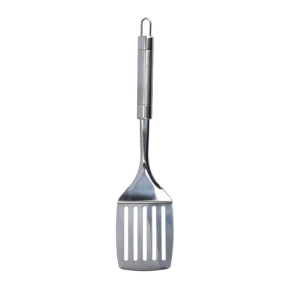 Stainless Steel Slotted Turner With Tube Handle Fish Slice Serving Spatula  RF9850 Silver 35x8x3.6cm
