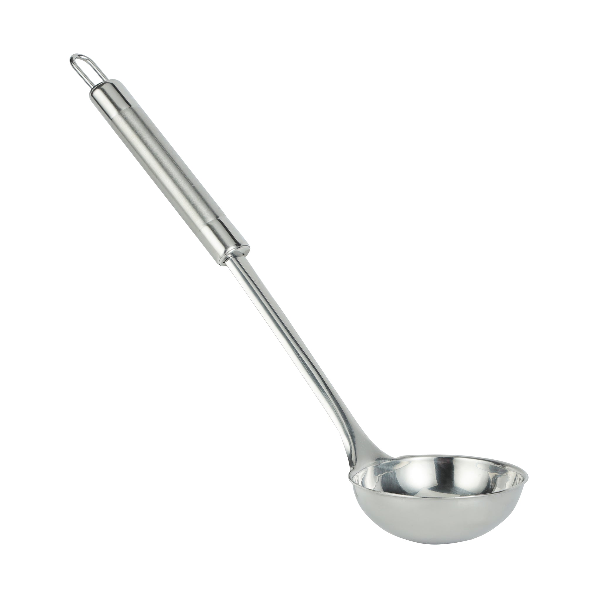 Royalford RF9852 Stainless Steel Soup Ladle with Tube Handle, Professional Soup Ladle with Long Handle | Kitchen Dining Cutlery Utensil | Ideal for Serving Soup Gravy Sauce Curry & More Silver