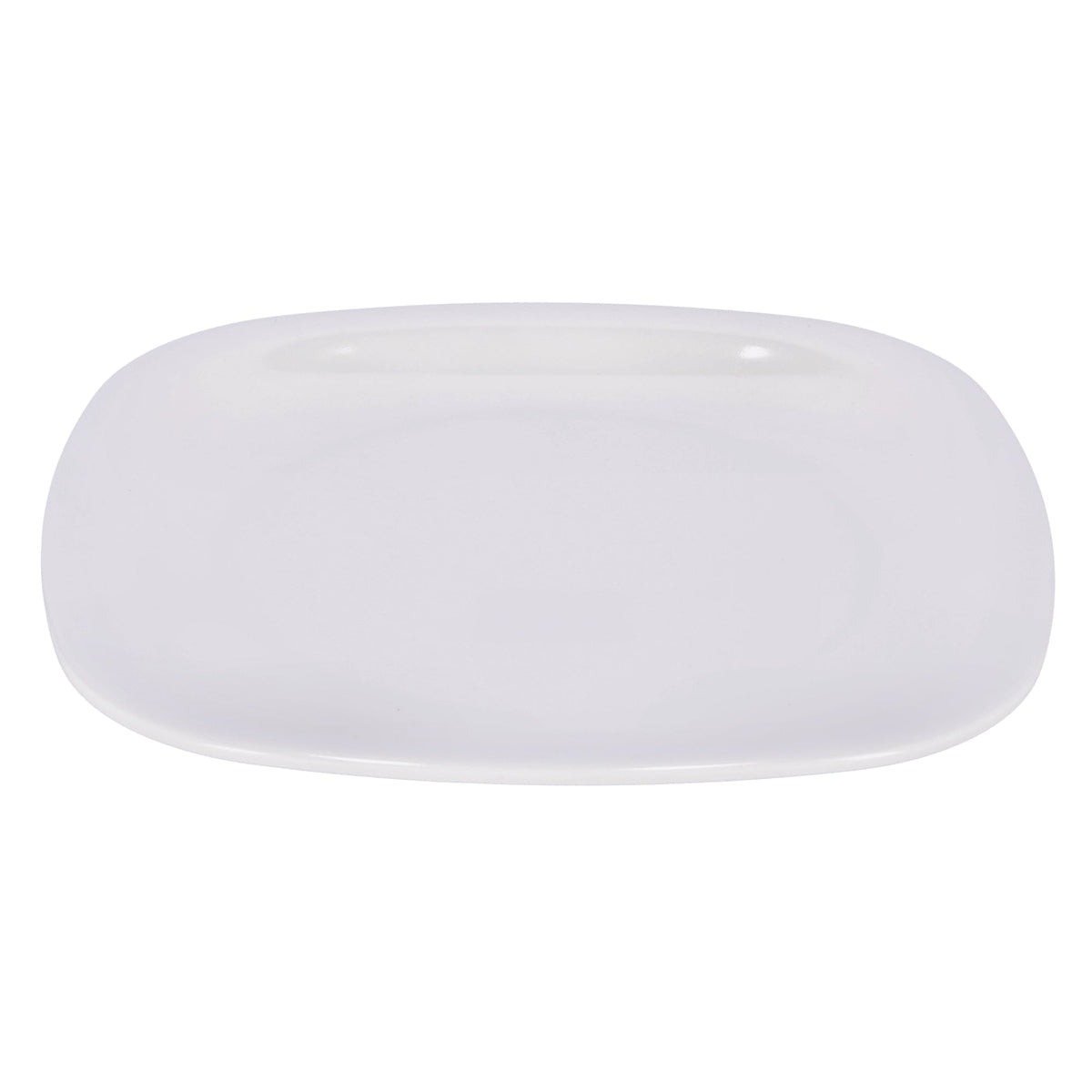 7.5" Opal Ware Square Plate | White Dessert & Serving Plate | Microwave & Dishwasher Safe Dinnerware | BPA-Free Plate for Snacks, Pasta, Salad & Desserts